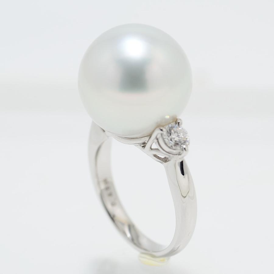 パールリング 指輪 南洋白蝶真珠 15.5mm パール プラチナリング 指輪 真珠科学研究所のオーロラヴィーナス鑑別書つき　 |  | 03