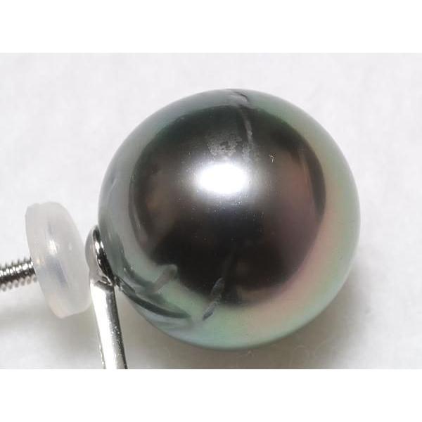 黒蝶真珠（黒真珠）ネックレス9mmX12mm・イヤリング（ピアス）11mmUP・指輪（リング）11mmUP３点セット ダークグリーン｜yokota-pearl｜03