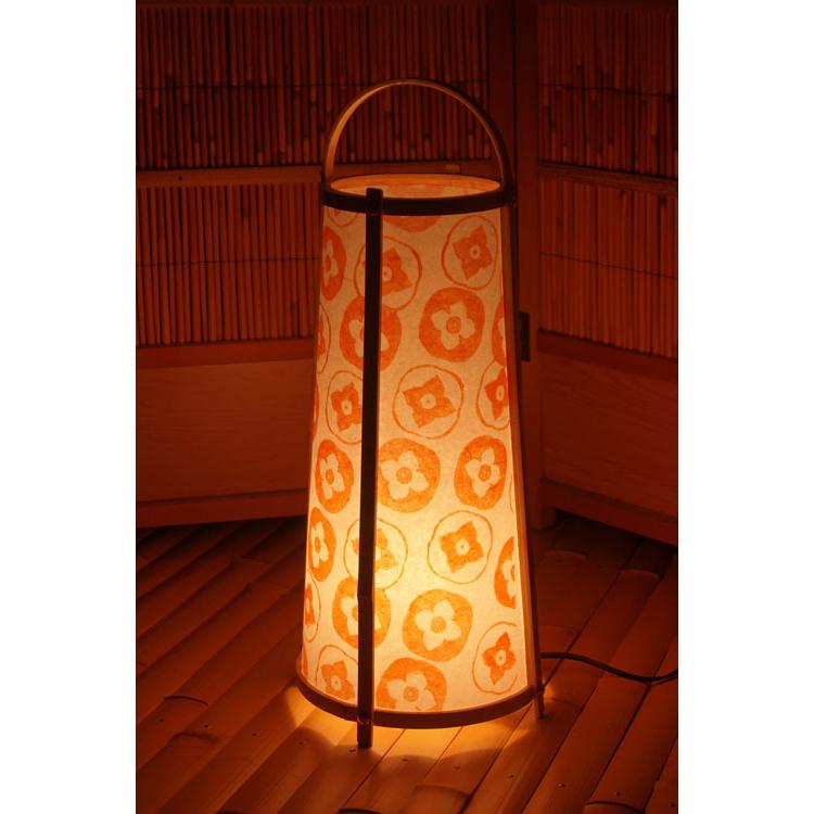 木版行灯「柿（かき）」サイズ　高さ51cm*Φ21cm_1