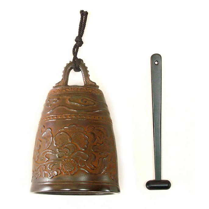 砂張利半鐘 撞木付 極上