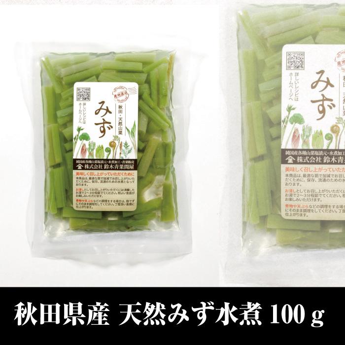 天然山菜 ミズ水煮 100g 秋田県産 鈴木青果問屋 横手 ウワバミソウ