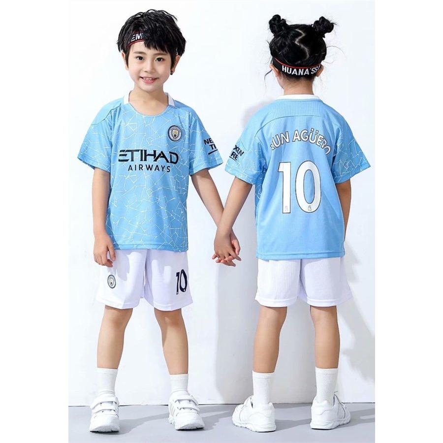 人気ブランド 0817 マンチェスターシティー 21年 ホーム 10 半袖 上下着 子供用 ノー