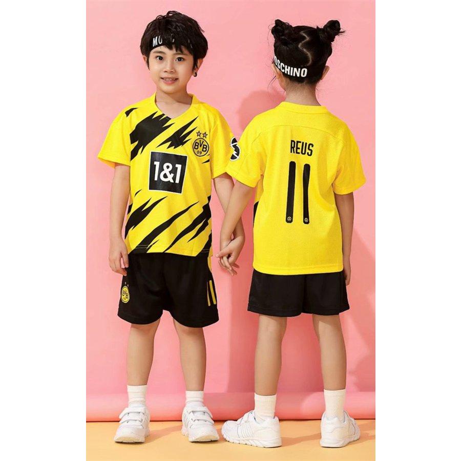945円 蔵 2643 ボルシア ドルトムント 21年 ホーム 11 上下着 子供用 半袖 レプリカサッカーユニフォーム