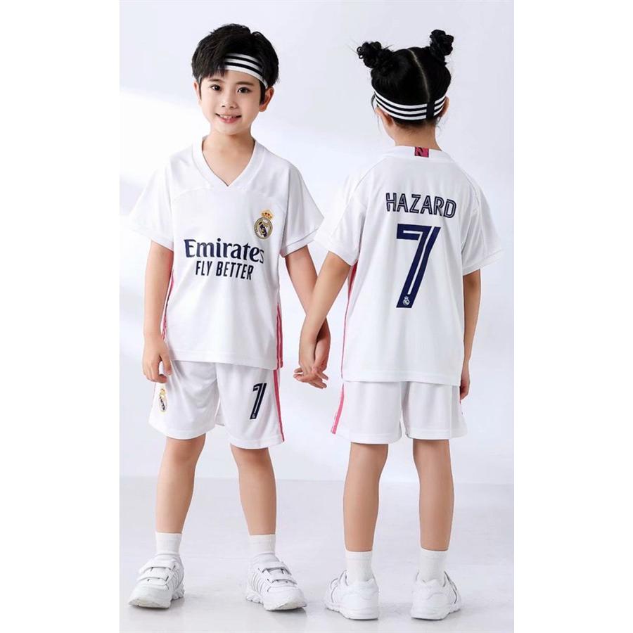 945円 新発売 3001 レアルマドリード 7 21年 ホーム 子供用 半袖 上下着 ノーブランド品のレプリカサッカーユニフォーム