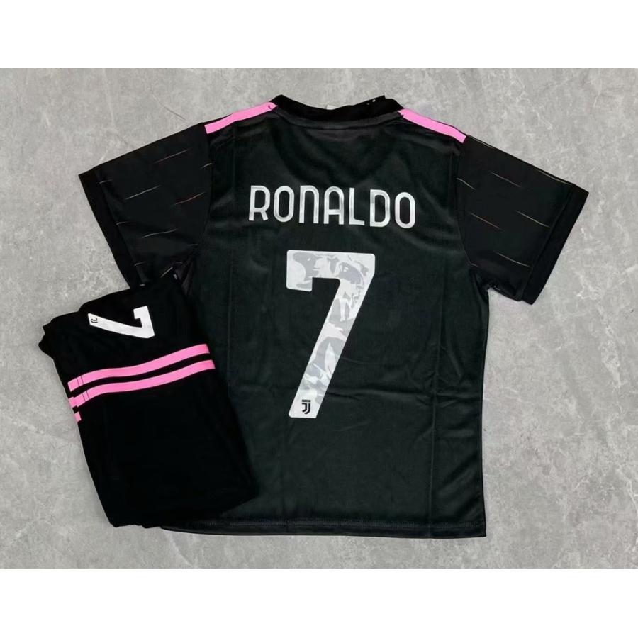 5221 品質が ユベントス 21 22年 アウェイ 子供用 半袖 7 ノーブランド品のレプリカサッカーユニフォーム 上下着