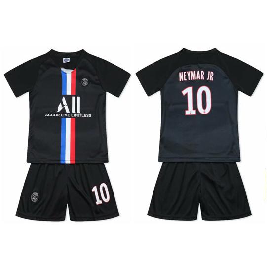 1710 パリ サンジェルマン 10 21年 アウェイ 2 サッカーユニフォーム 子供用用 半袖 上
