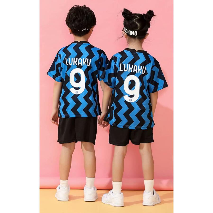 3132 インテルミラン代表 9 21年 ホーム 上下着 子供用 半袖 レプリカサッカー