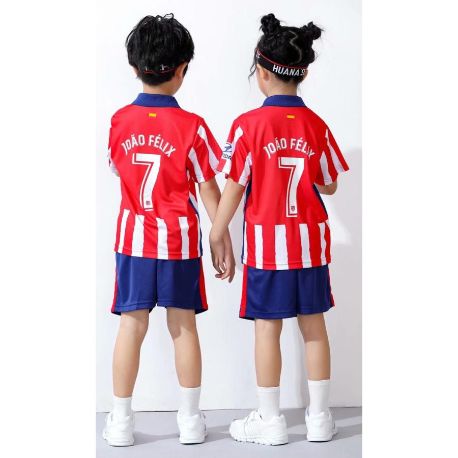 F23 アトレティコ マドリード 7 21年 ホーム 上下着 子供用 半袖 レプリカサッカーユニフォーム A33f 横山スポーツ用品店 通販 Yahoo ショッピング