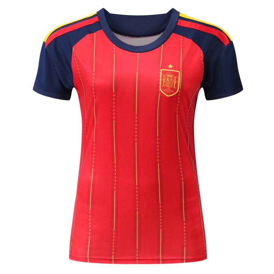 B383 スペイン代表 サッカーユニフォーム 2026-2027年ホーム 女性用 上