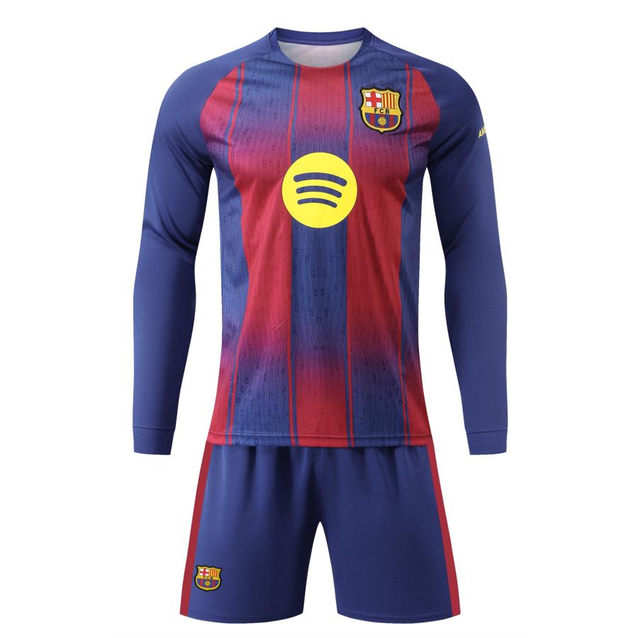 バルセロナ　ユニフォーム　長袖 A516 サッカーユニフォーム バルセロナ 2025-2026年 ホーム 長袖