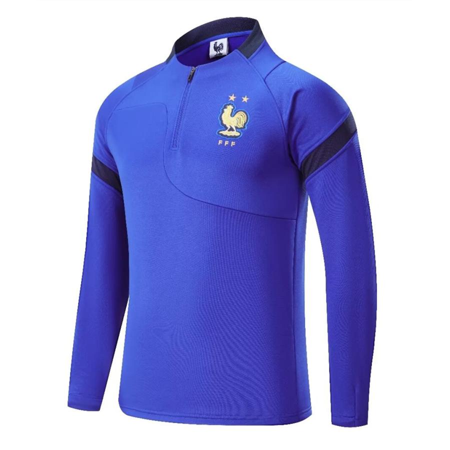 D30 フランス代表 サッカーユニフォーム長袖 上下着 大人用, 子供用