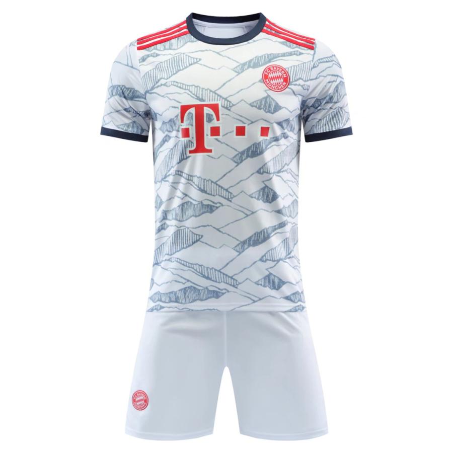 Y17 バイエルン 21 22年 アウェイ2 上下着 子供用 半袖 レプリカサッカーユニフォーム番号個人名は自由にカスタマイズできます Y090 横山スポーツ用品店 通販 Yahoo ショッピング