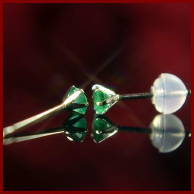 天然石　エメラルド　ピアス　PT900　プラチナ 5月誕生石のアクセサリー Pt900 エメラルド 5月の誕生石 ピアス