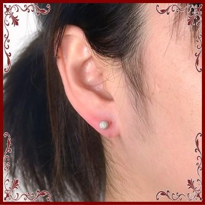 エントリーでP10倍 Pt900プラチナフラッシュボールピアス【5mm 
