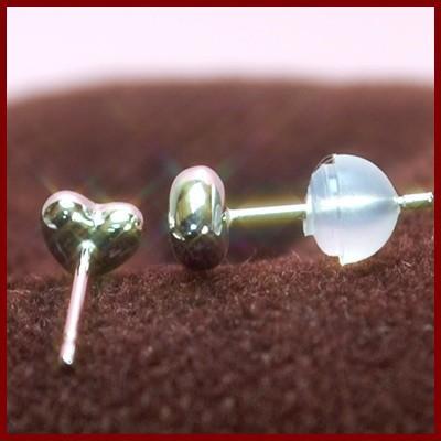 エントリーでP5倍 Pt900プラチナハートピアス【4mm】【ハート