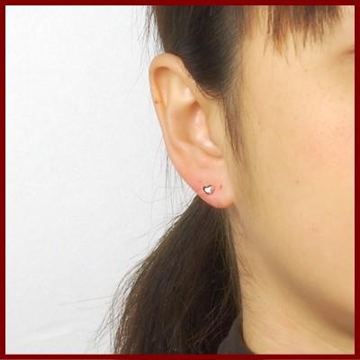 エントリーでP10倍 Pt900プラチナハートピアス【4mm】【ハートピアス