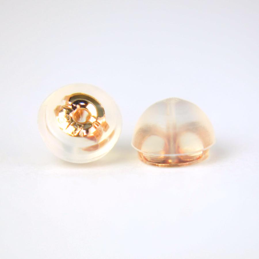 エントリーでP10倍 K18PGピンクゴールド丸玉ピアス 2mm ダブルロック 