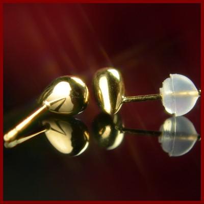 エントリーでP10倍 K18イエローゴールドティアドロップピアス【大