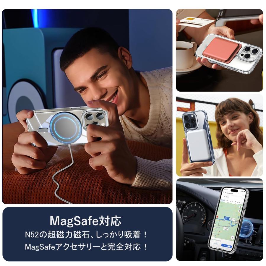 iPhone 15 Pro Max 適用 ケース Magsafe対応 アイフォン15プロマックス カバー 360°回転スタンド Uovon スマホケ｜yokoyoko-shop｜04