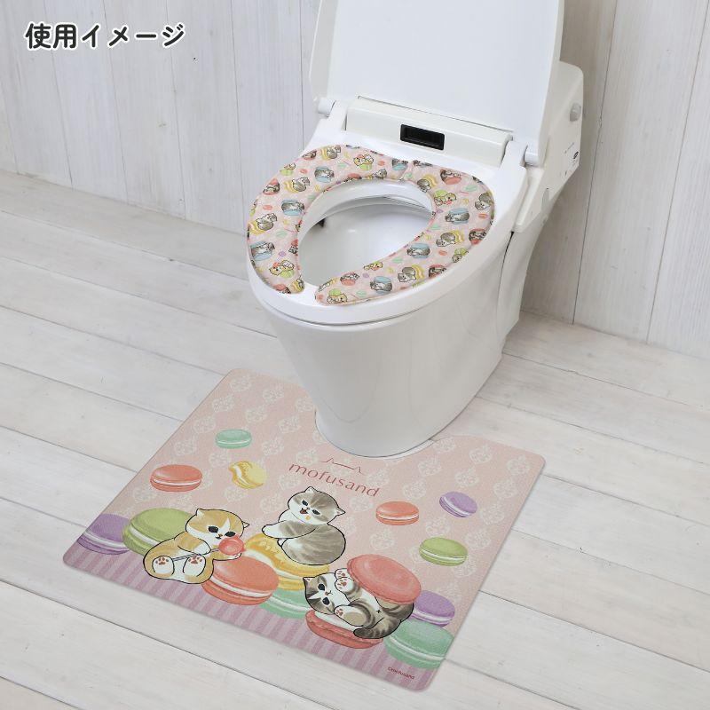 トイレ用吸水滑り止めマットぬいぐるみ便座3点セット ロングトイレマット+兼用 トイレ2点セット スイートローズ yorisou SDS バス・洗面所用品