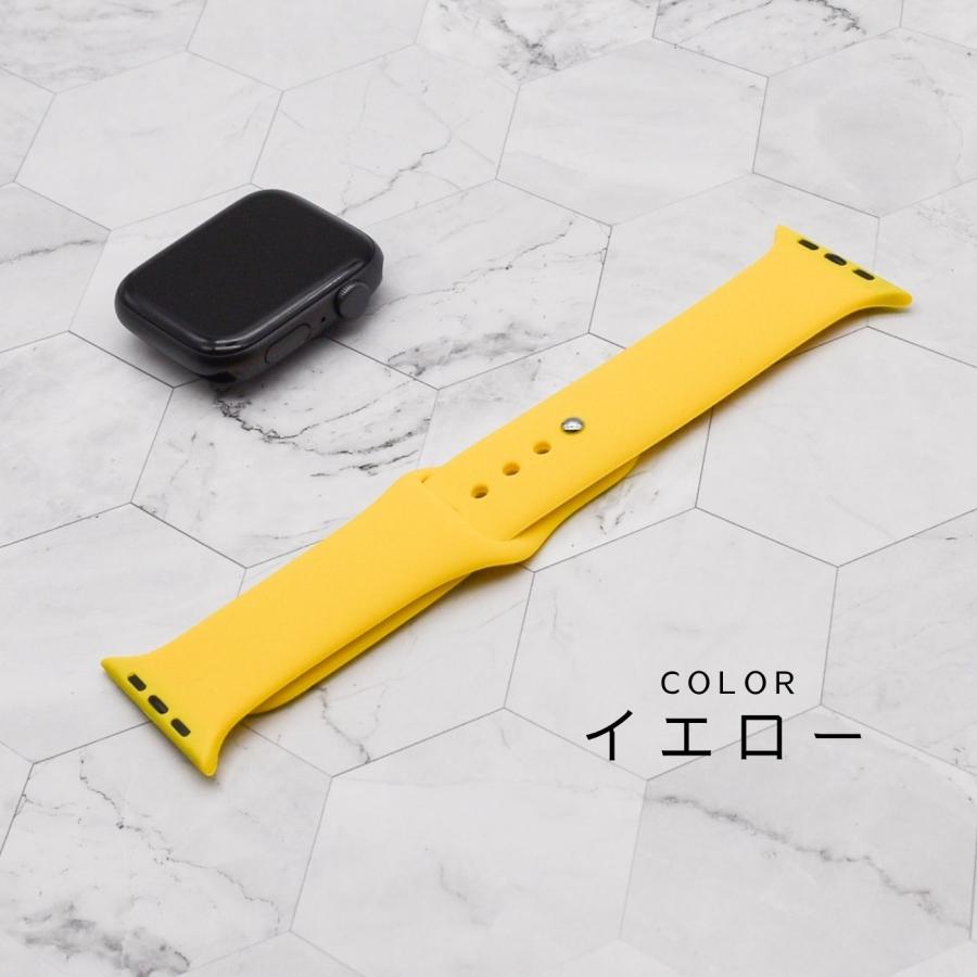 アップルウォッチ バンド スポーツ バンド シリコン apple watch band 黒 赤 ランニング カラフル｜yolo-store｜14