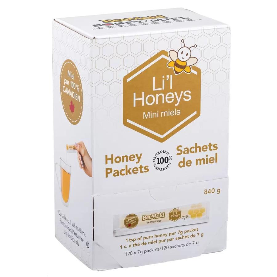 12箱 ビーメイド リルハニーズ カナダ産 はちみつ 7g×120本 個包装 便利 な 蜂蜜 ポーション コーヒー 紅茶 ヨーグルト 用 大容量 常温保存 コストコの画像