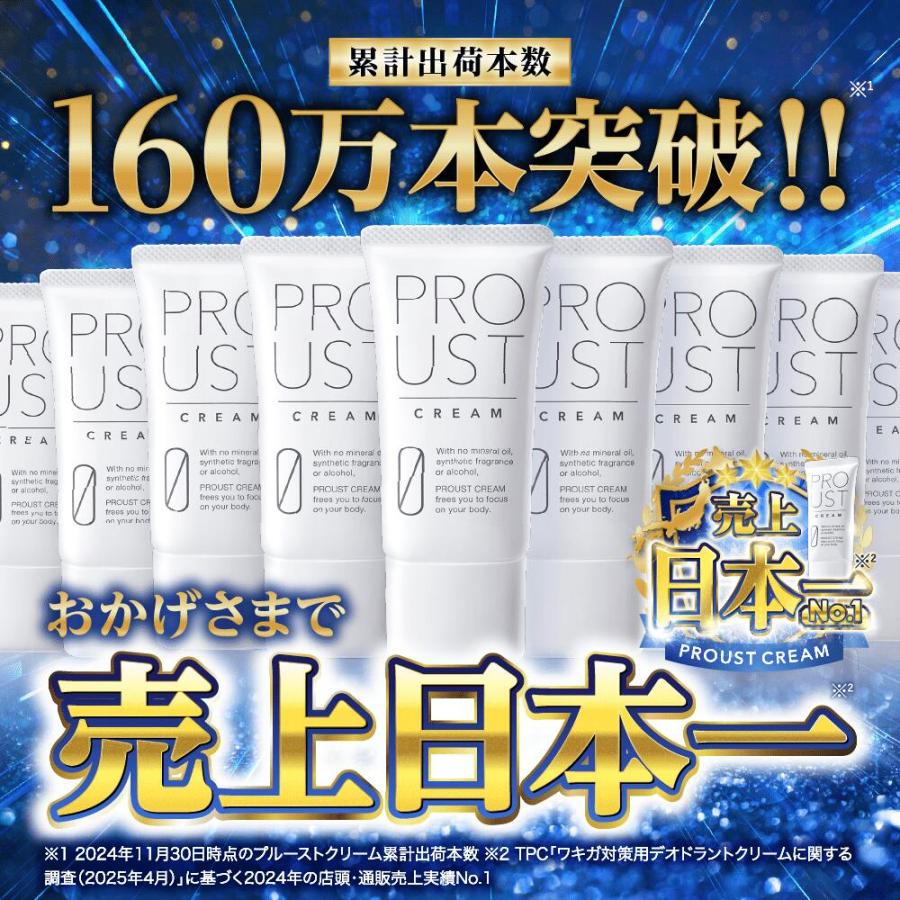 プルーストクリーム 公式【 ワキガクリーム 無香 】 デオドラント