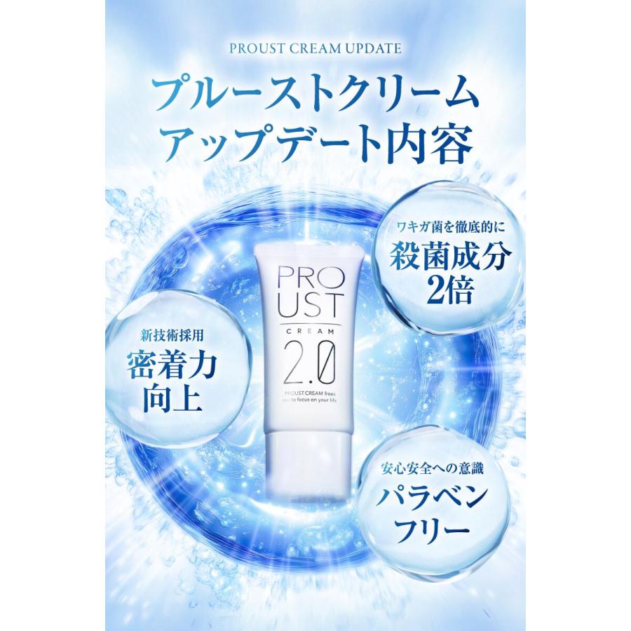 プルーストクリーム2【公式】ワキガ担当医共同開発 ウルトラ密着処方を