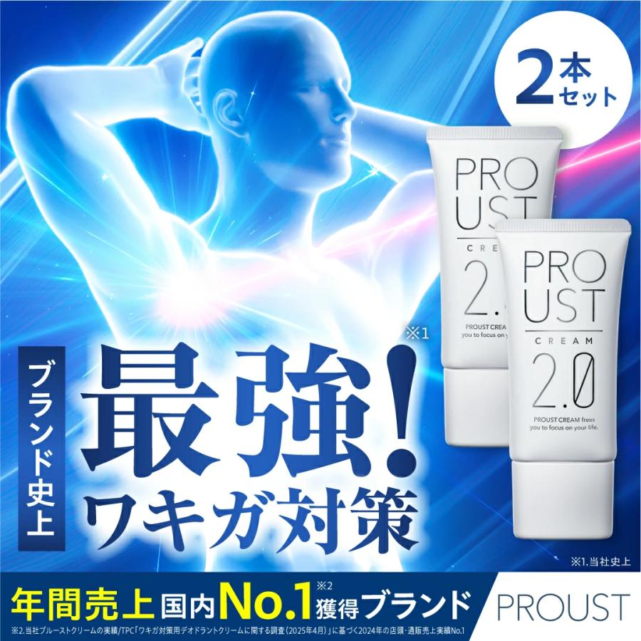 プルーストクリーム2【公式】2本セット ワキガ担当医共同開発 ウルトラ