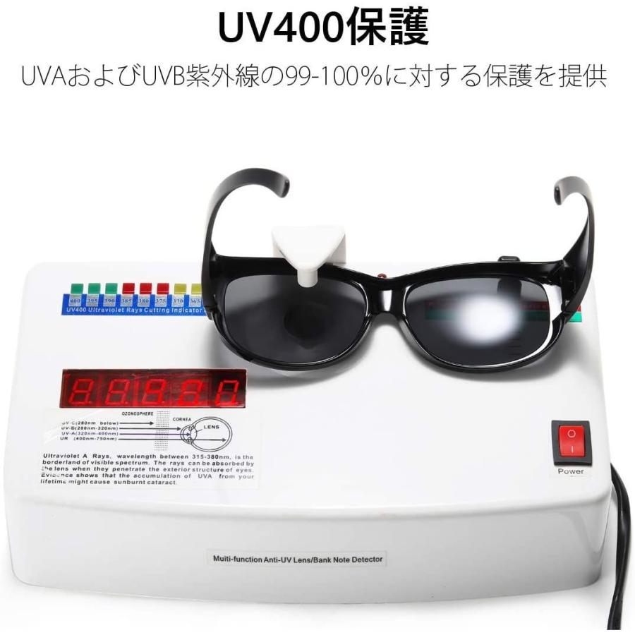 メガネの上から偏光サングラス UV400 紫外線 99.9％カット 花粉サングラス メンズ レディース兼用 (褐色)｜yomshoji｜02