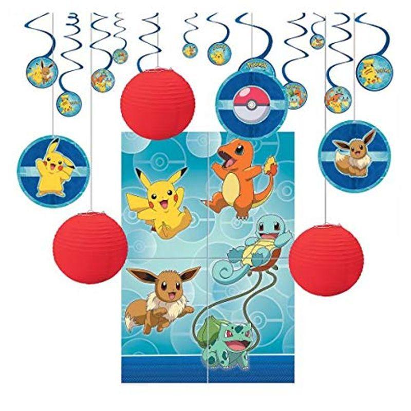 ポケモン パーティ グッズ デコレーションキット ウォールポスター スワール シーンセッター 飾りつけ 装飾 誕生日 子供部屋 並行輸入品 ガーランド