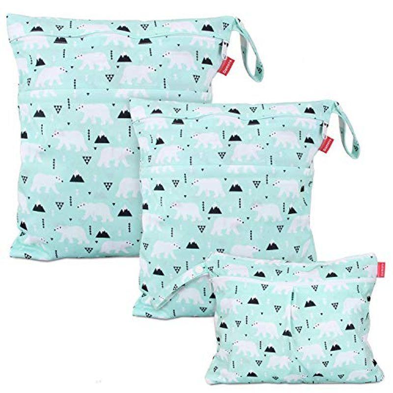 即日出荷 Damero 防水バッグ オムツポーチ 3点セット かわいい 多機能 オムツ 着替え 水着 お風呂用品 タオル 食事セット入れ クリスマス 高い品質 Fsl Gabon Com