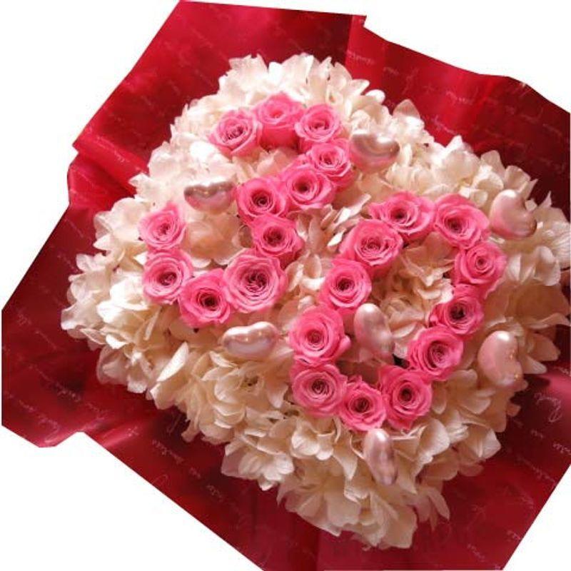 花 プリザーブドフラワー 数字 ご希望の数字 プリザーブドフラワー ハートピック5入り 入り ピンクで フラワーギフト 古希祝い 誕生日プレ Www Backlsh In