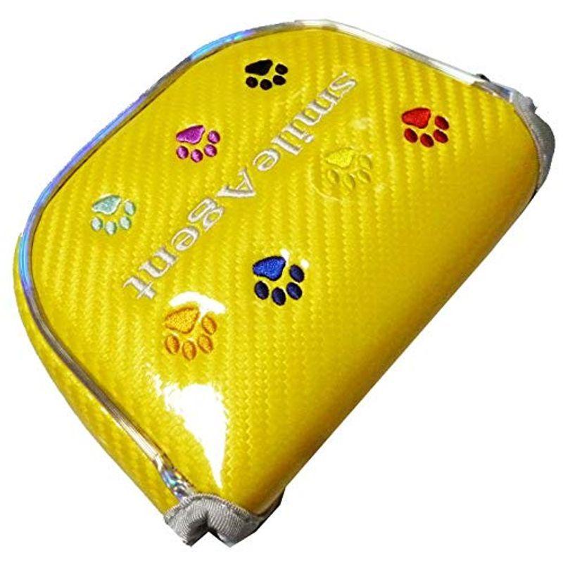 うのにもお得な情報満載！ ゴルフ パターカバー ミッドマレット用 肉球デザイン (黄色) ヘッドカバー