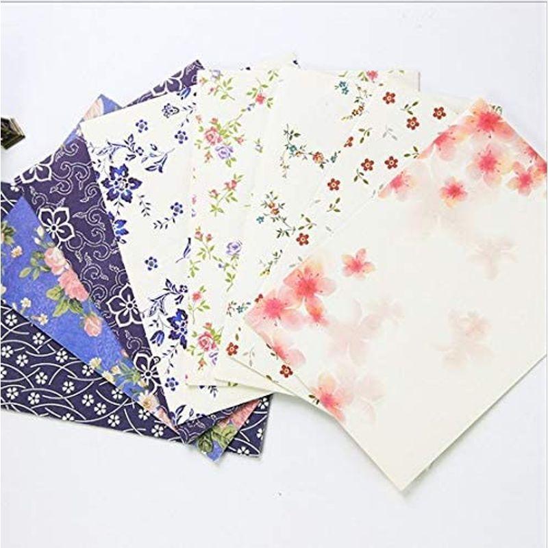 封筒 レターセット 枚セット おしゃれ 花柄 かわいい メッセージカード グリーティングカード 案内状 挨拶状 ポストカード 招待状 郵 肌触りがいい