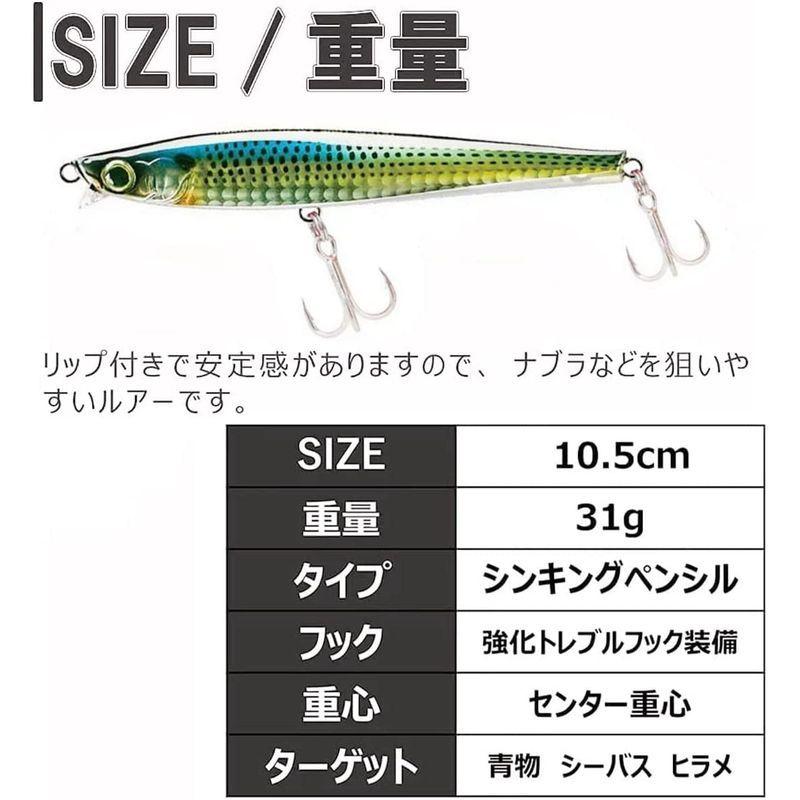 ふるさと納税 青物 ヒラメ ヘビーシンキングミノー ルアー シーバス ルアー用品