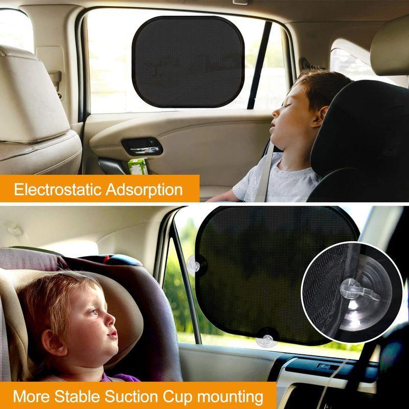 Peyou 車用サンシェード 車窓日よけ カーシェード 4枚セットと吸盤 透明タイプ２枚と半透明タイプ２枚入り 紫外線遮断 サンシェード 車 Ofhjnqwpvg 自動車 Gazelecgolfmanche Fr