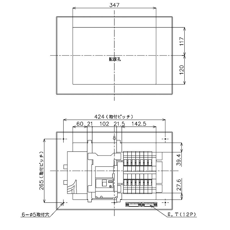 Panasonic（パナソニック） BQR34142：住宅用分電盤(露出・半埋込両用