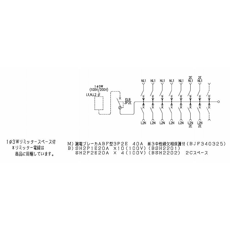 Panasonic（パナソニック） BQR34142：住宅用分電盤(露出・半埋込両用