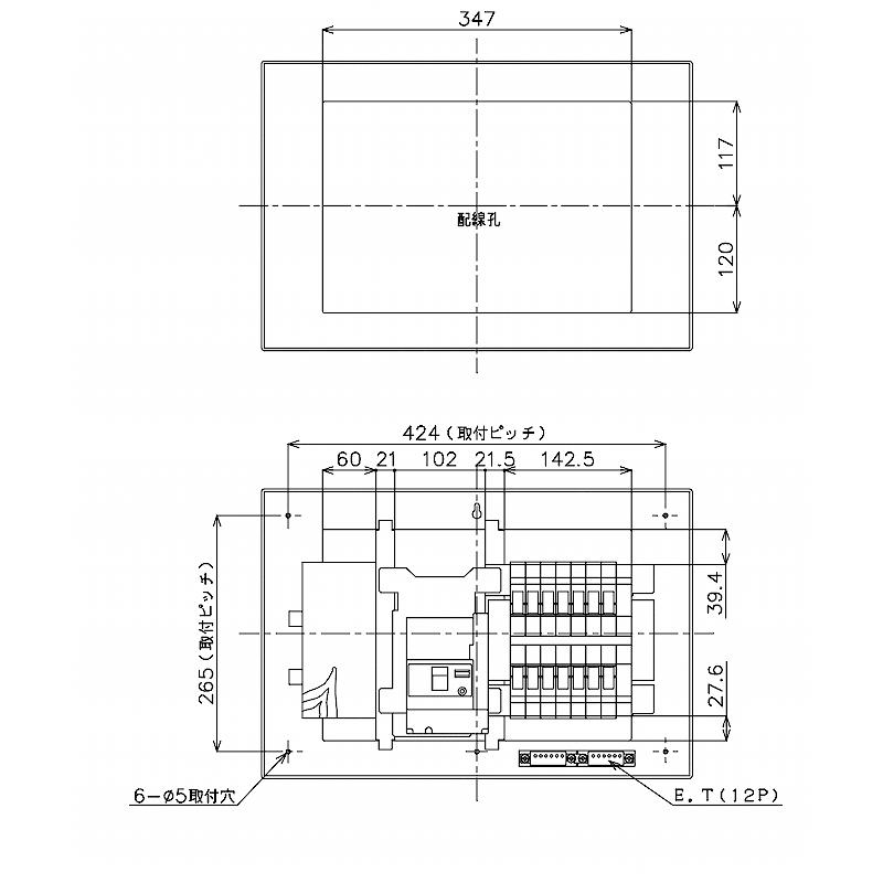 Panasonic（パナソニック） BQR35142：住宅用分電盤(露出・半埋込両用 
