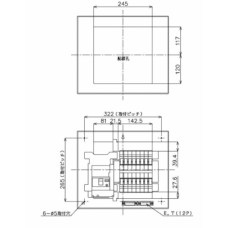 Panasonic（パナソニック） BQR8416：住宅用分電盤(露出・半埋込