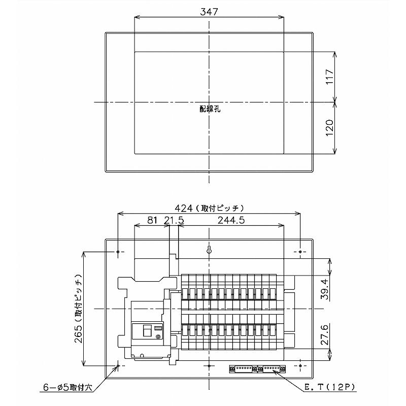 Panasonic（パナソニック） BQR85262：住宅用分電盤(露出・半埋込両用