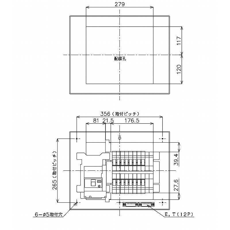 パナソニック　分電盤　BQR86164 Panasonic（パナソニック） BQR86164：住宅用分電盤(露出・半埋込両用
