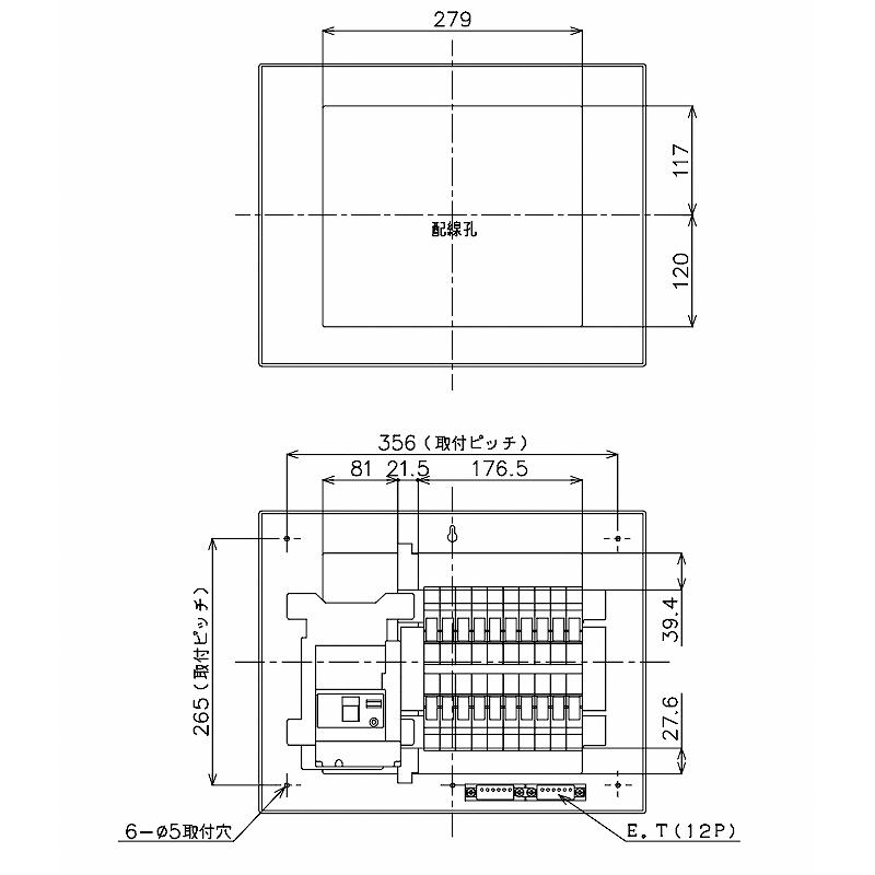 Panasonic（パナソニック） BQR8620：住宅用分電盤(露出・半埋込両用形