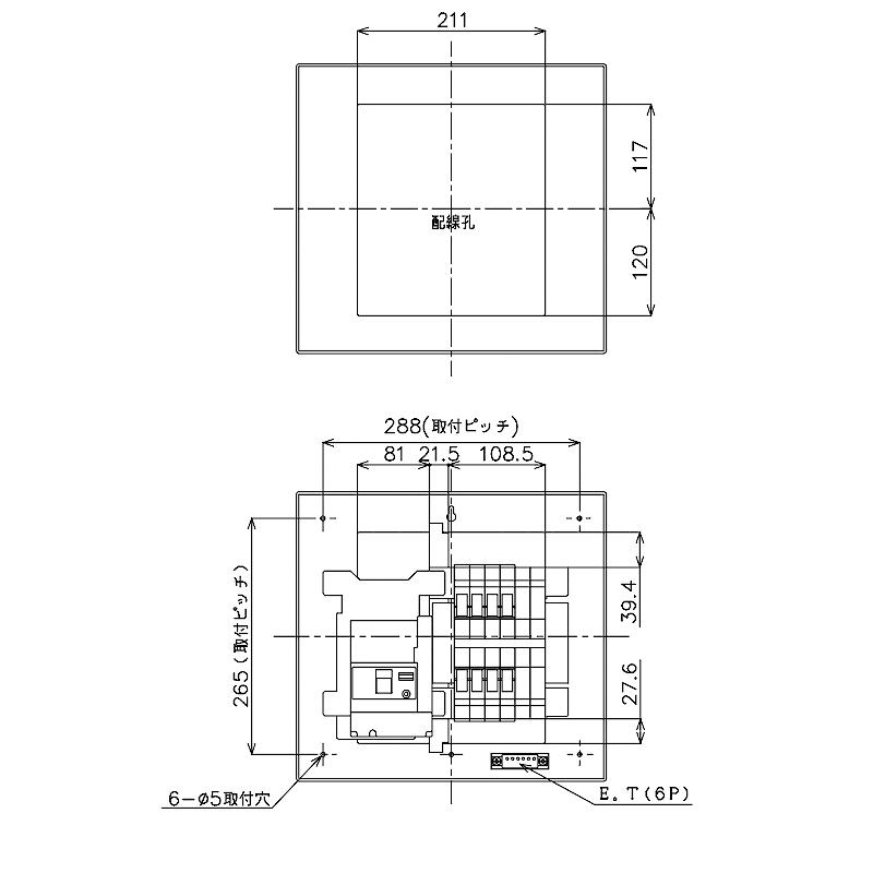 Panasonic（パナソニック） BQR8682：住宅用分電盤(露出・半埋込両用形