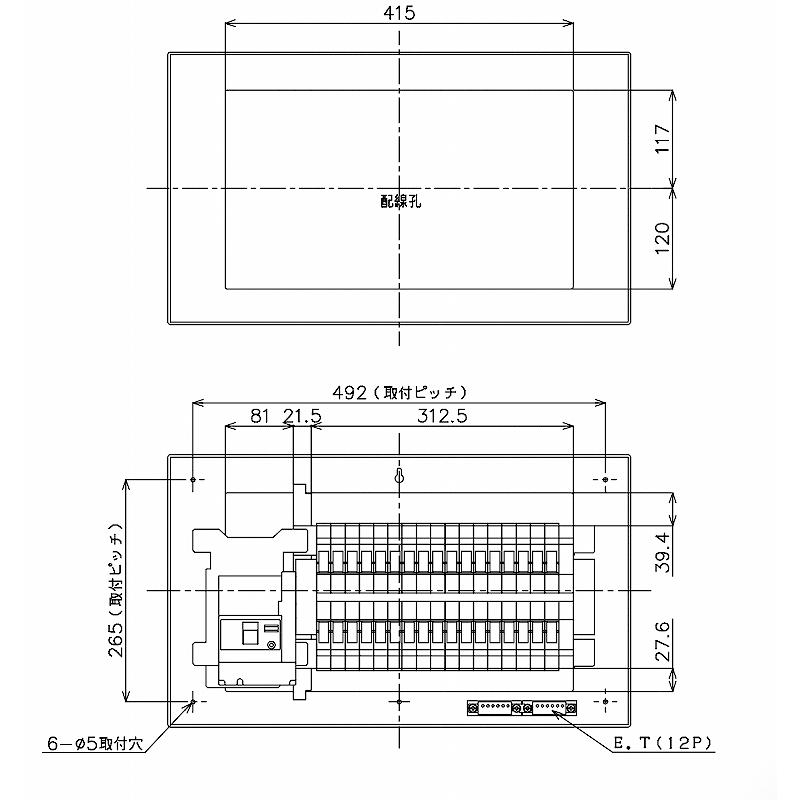 Panasonic（パナソニック） BQR87342：住宅用分電盤(露出・半埋込両用 