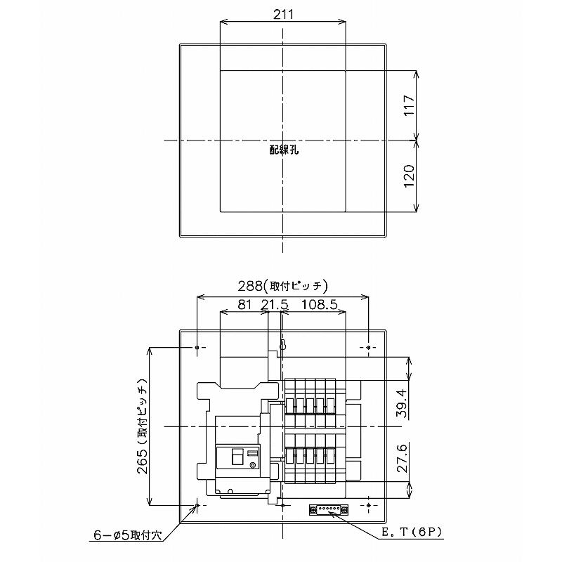 Panasonic（パナソニック） BQW84102：住宅用分電盤(露出・半埋込両用