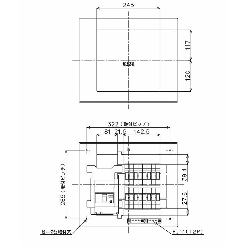 Panasonic（パナソニック） BQW8716：住宅用分電盤(露出・半埋込両用形