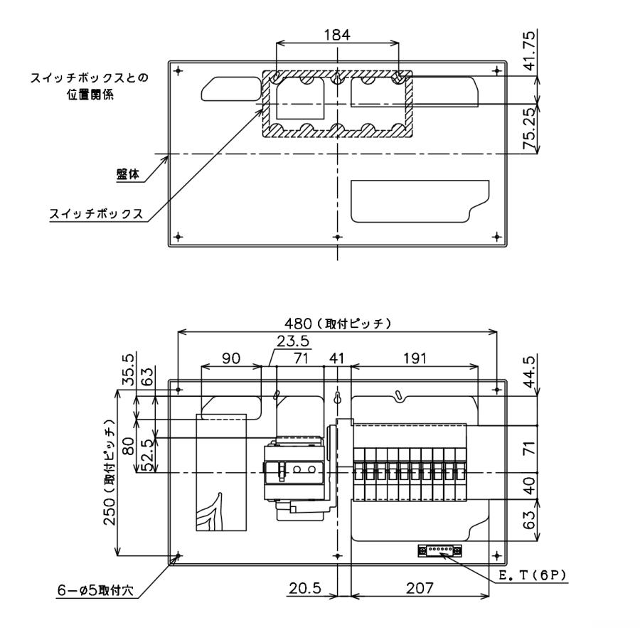 Panasonic（パナソニック） BQWB3310 ヨコ1列タイプ分電盤 リミッター