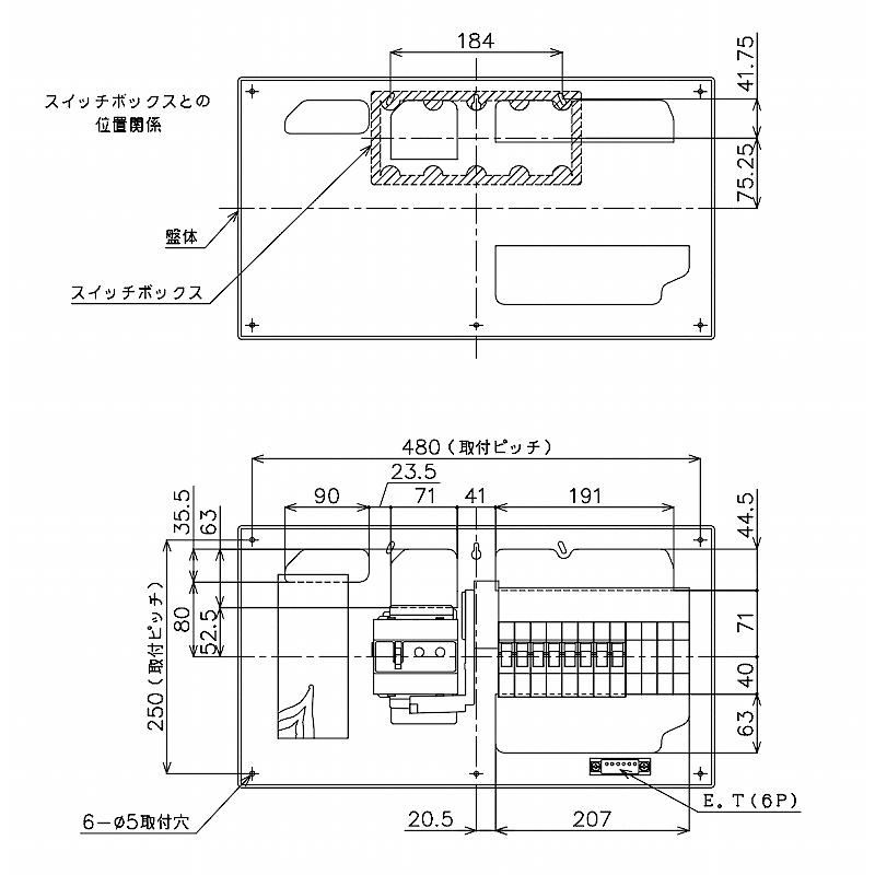 Panasonic（パナソニック） BQWB3384：住宅用分電盤(露出形)(ドア無